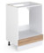 Vicco Herdumbauschrank R-Line, Herdschrank, Sonoma/Weiß, 60 cm ohne Arbeitsplatte
