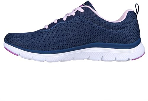 Skechers Women's Flex Appeal 4.0 Brilliant View Sneaker, Navy, 4.5 UK