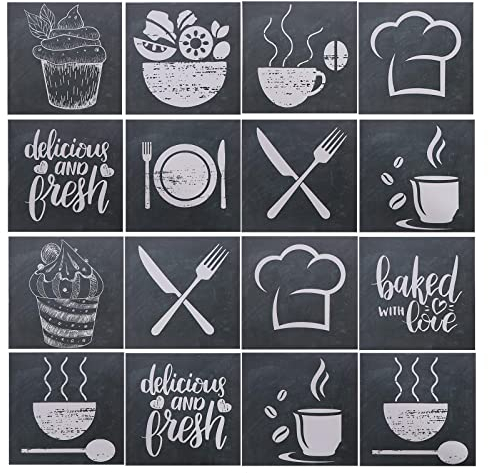 eMagTech 24PCS Tile Stickers Waterproof Oil Proof Antique Self-Adhesive PVC Decorative Tile Stickers for Kitchen Bathroom New Wall Stickers Home Decors 15 x 15cm