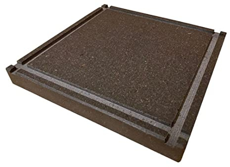 Petrantiqua® Piastra Refrattaria Quadrata Artigianale Barbecue in Pietra Lavica Etna Liscia Ruvida da 2 e 3 cm di Spessore Ottima per Carne Pesce e Verdure Pizza Pane (35x35 Cm Ruvida Spessore 2 Cm)
