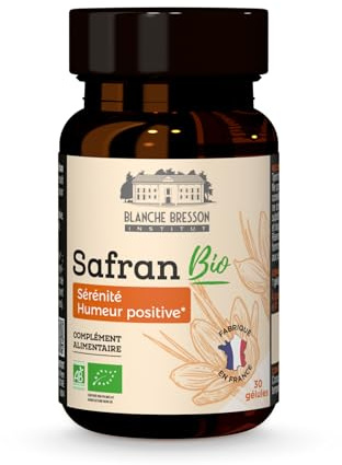 BLANCHE BRESSON - Safran Bio Safr’Inside™ - Humeur Positive & Sérénité - Extrait Breveté Tech'care Extraction™ - Dosage Optimal 30mg - 30 Gélules - Cure 30 Jours - Fabriqué en France