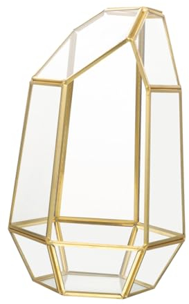 Supvox 1pc Messing Glas Geometrische Terrarium Container Terrarium Anlage Box Moderne Pflanzer Box Für Oder Terrasse Decor Farbe