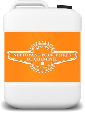 BEKATEQ BK-135 Nettoyant pour vitres de cheminée 10l Nettoyant pour vitre insert de poêle & cheminée - Dissout la suie, la graisse, les cendres et la résine de fumée des vitres du four sans les rayer