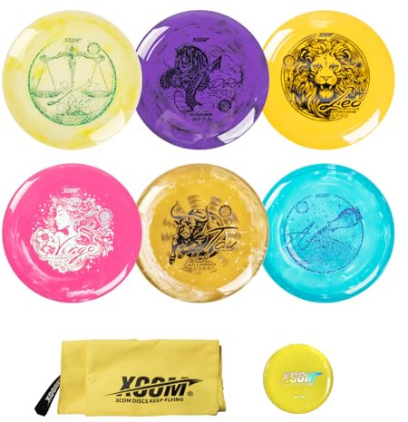 ONEATTACK Disc Golf Starter Set 6 Discs Includes Putter, Drivers, Mid-Range, Advanced Disc Golf Equipment Kits, PDGA Approved, Colors Will Vary