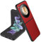 HONLEN Coque de pour Nubia Flip 5G (6.9 inches) Étui de Téléphone Professionnel en Cuir, Rouge