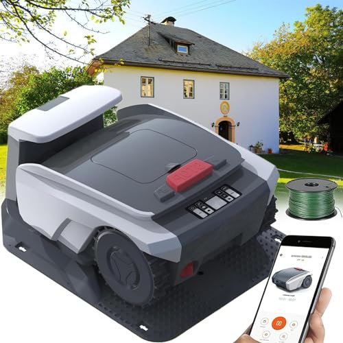 Fablestoryem Tosaerba Robotizzato Automatico, Tosaerba Robot da Giardino con Controllo App, Tosaerba con Navigazione Precisa ed Evitamento degli Ostacoli per Giardini Fino a 1500M²