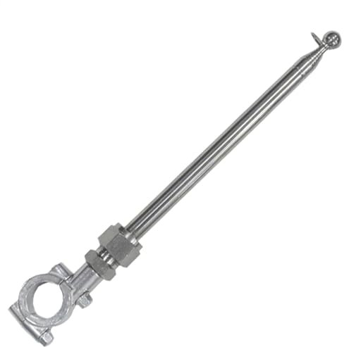 Mât de drapeau de moto en acier inoxydable | Support télescopique – Longueur réglable – Support de décoration pour drapeau de longue durée, aventure en plein air, trajets en ville