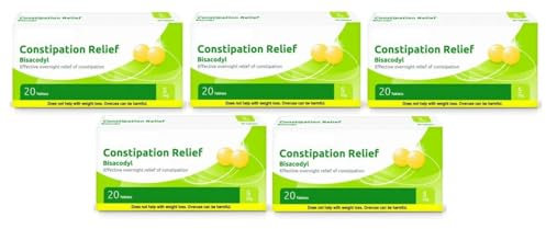 Constipation Relief Laxative 5mg Gastro-Resistant Tablets Adult - 5 Pack of 20 Tablets