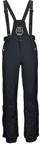 killtec Hombre Pantalones de esquí/Pantalones funcionales con Tirantes Desmontables, protección de los Bordes y protección contra la Nieve KSW 100 ENOSH MN SKI PNTS, Schwarz, L, 43431-000