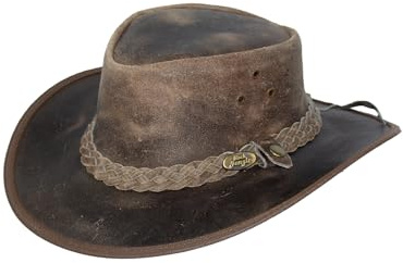 Svart djungel balat läderhatt, västernhatt, austernhatt, cowboyhatt