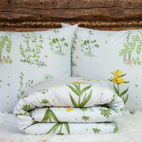 Cotton Market - Parure de lit 160x200 cm – Coton Microfibre – Ensemble 3 pièces – Housse de Couette 160x200 cm et 2 taies d’Oreiller 70x80 cm – SELLEDIN