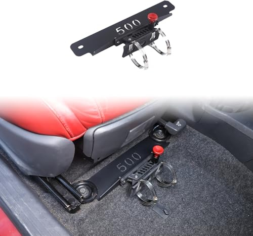Soporte para extintor de incendios para coche, compatible con FIAT 500 (a partir de 2016) – Aluminio – Negro | Cinta de Universal Fire Extinguisher Mount Extinguisher Mount Soporte para asiento de