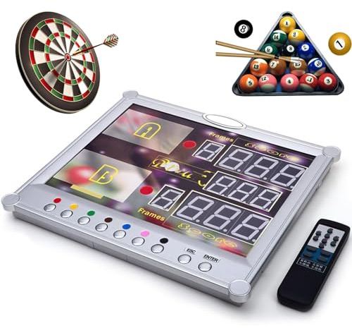 Tabellone segnapunti digitale per snooker, display a LED con telecomando, per sala giochi da biliardo, montaggio a parete o scrivania, punteggio 0-199