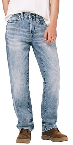 Buffalo David Bitton Men's Driven Relaxed Straight Fit Denim Pant, Indigo, 32x32