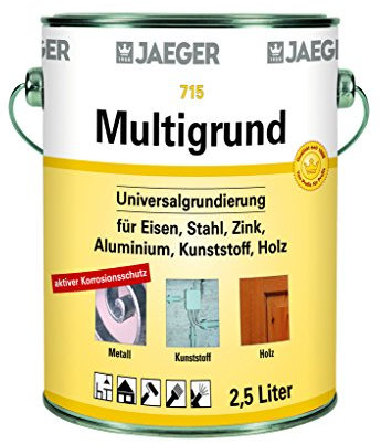 Jaeger Multigrund Universalgrundierung für innen und außen (375 ml, grau (RAL 7001))