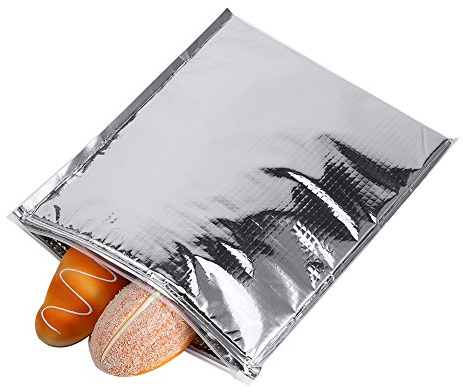 DEWIN 5 Bolsas de Alimentos Aisladas, de Aluminio de Aluminio, para Picnic, Almuerzo, Viajes, Camping, Casa al Aire Libre, 25 x 30cm