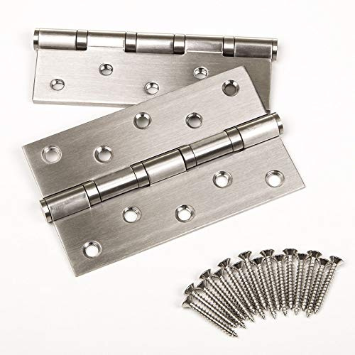 2 pezzi - Cerniere per porte 127 x 76 x 2,5 mm/cerniera a vite in acciaio inox SS304 / Capacità di carico fino a 75 kg/cerniere per porte per uso interno ed esterno di SOTECH