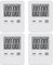 4 Stück Digitaler Küchentimer, Mini Kurzzeitwecker Digital, Eieruhr Digital Magnetisch mit Lautem Wecker für Kochen Fitness Lernen - Weiß