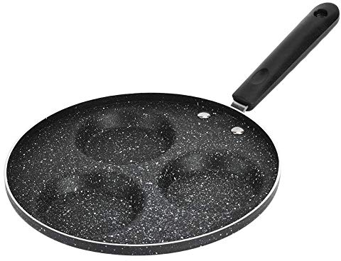 Padella Pancake a 3 Fori,Padelle per uova in alluminio antiaderente da 22,5 cm,padella per uova,Multifunzione Piastra per Pancake rotondi con manico,fornello per uova antiaderente,utensili da cucina