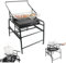 XZEIT Parrillas de carbón giratorio de 360 °, grilbq malla de alambre portátil Smoker Grill de acero inoxidable Charbroil para camping Picnics Garden Party Outdoor Grill Cooking