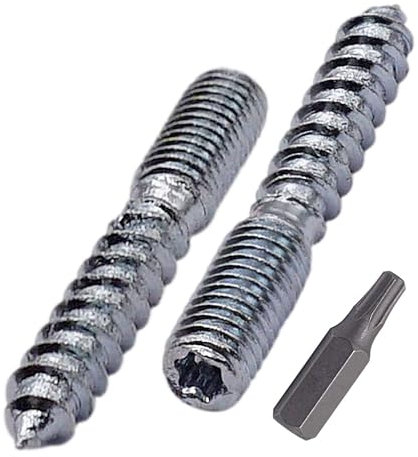 SKIR'CO (50 piezas) Pernos de suspensión M8 x 50 mm, tornillos de pasador de rosca de doble extremo, pernos de doble cabeza