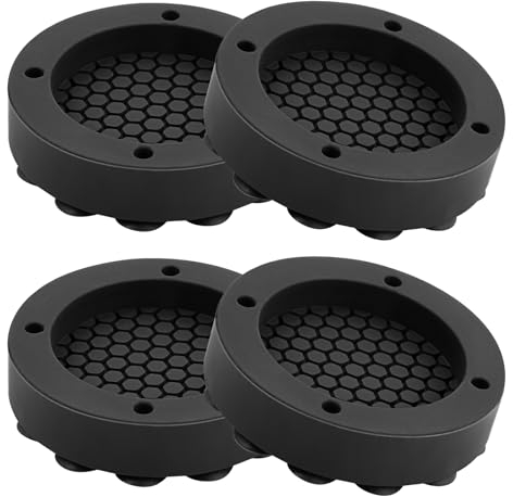 4 Amortisseurs de Vibrations pour Machine à Laver - Pieds Anti-Vibrations en Caoutchouc - Sous-Tapis pour Machine à Laver pour Réduire les Vibrations et les Bruits - Tapis Antidérapant