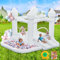 white bouncy castles for children inflatable white bounce house 323 ×284 ×223 cm with Double Slide Trampoline Ball Pit Air Blower for Indoor Outdoor Backyard Wedding Kids Birthday Party