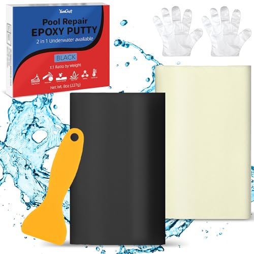 Mastic Epoxy, 227g Mastic Epoxy Putty de RéParation Sous L'Eau, 2 Parties Colle Epoxy Utilisé Pour RéParer les Fuites, les Fissures, la RéParation, le Remplissage, la Gravure(Noir)