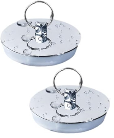 KGDUYC Pack de 2 Tapones de Baño - Tapones de Desagüe de Fregadero, Tapones de Goma para Fregadero, Tapones de Fregadero con Ganchos, para Piscinas, Bañeras, Fregaderos (42-46 mm)