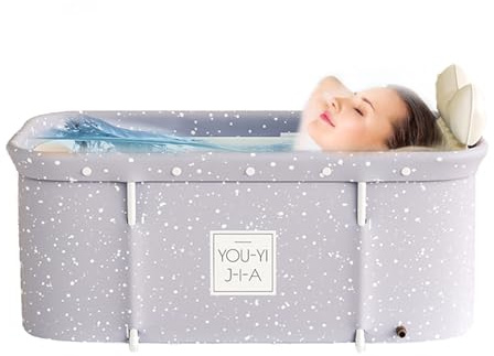 STGBCST Fällbart badkar blötläggning stående badkar bärbart badkar mobil badkar badkar vikbar trumma badrum spa-badkar, 120 x 50 cm för inomhus- och utomhusbruk (stil 5)