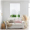 Zebra Day Night Roller Blinds - Made to Measure Day and Night Roller Window Blind with Light Filtering Privacy - Easy Fit Custom Roller Blind by Aprica (Colour White - Width 120cm Max - Drop 160cm)