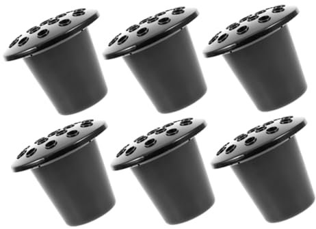 BESPORTBLE 6pièces Vase Funéraire Noir Plastique pour Fleurs De Cimetière Support De Fleurs Funéraires Lot de Vases Commémoratifs pour Sites