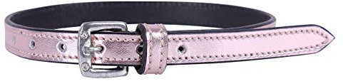 ARBO-INOX® - Sporenriemen aus Leder - mit Strasssteinen - Edelstahlschnallen - außergewöhnliche Farben (Pink)