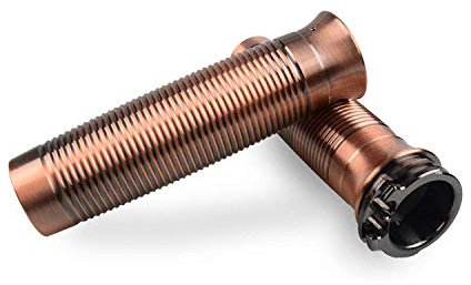 Motorrad Lenkergriffe 1 ”/ 26mm CNC Aluminium für CNC Aluminium Sportster Motorräder Handgriffe (Kupfer)