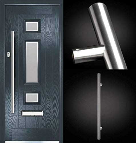 Avocet Hardware 32mm Quality T Bar Door Pull Handle Inline 304 Stainless Steel with fixings (550mm Back to Back (75mm Bolt))