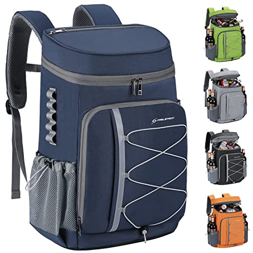 Maelstrom Cooler Backpack,35 Can Backpack Cooler Leakproof,Insulated Soft Cooler Bag,Beach Cooler Camping Cooler,Ice Chest Backpack,Travel Cooler for Grocery Shopping,Kayaking,Fishing,Hiking,Blue