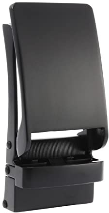 Perfeclan Hebilla de cinturón para Correa de 3-3,5 Ancho, Hebilla de trinquete automática Informal de Negocios, Negro