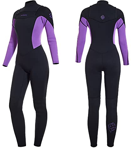 Owntop Neoprenanzug Damen 3mm Tauchanzüge - Wetsuit mit Brustreißverschluss Hält Warm in Kaltem Wasser, Stretch Neopren Badeanzug zum Tauchen Surfen Schwimmen Schnorcheln, XXL