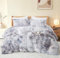 Freyamy Plüsch Bettwäsche 135x200cm Grau Langhaar Kunstfell Flauschig Winterbettwäsche Flanell Samt Biber Warme Deckenbezug Cashmere Touch Bettbezug mit Reißverschluss und 1 Kissenbezug 80x80cm