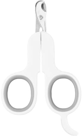 Shengxi Krallenschere Katzen Sicherheits Katzennagelschneider für Anfänger Profi Katze Nagelknipser Edelstahl Krallenzange für Kätzchen Welpen Kaninchen und Kleintiere (Grau)