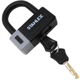 Stahlex Bügelschloss 588 – Extra starkes Fahrradschloss 96 x 110 mm – Kompaktes Hochsicherheits-Schloss für E-Bike, Roller, Motorrad, Garten & Tür – Witterungsbeständig & langlebig