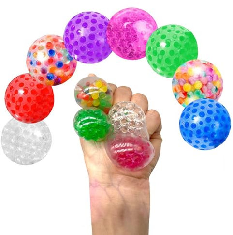MaNeaz 8 Pièces Anti Stress Enfant Balle Anti Stress Boule Anti Stress Enfant Boules Anti-Stress Boules Sensorielles Fidget Pour Se Décompresser Et Se Concentrer（Couleur Aléatoire）