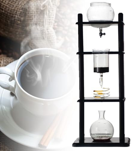 URJWAN SiebträGermaschine Mit Mahlwerk, 6-8 Tassen FüR Die Herstellung Von KöStlichen Kalt Extrahierten Kaffee Zu Hause, In Coffee Shops, CaféS Und BüRos.