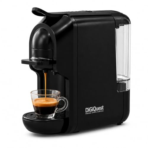 DIGIQUEST Macchina da caffè Multicompatibile COFFY | Modulo per capsule Nespresso® Incluso | Caffè corto e lungo | Potenza 1450 W| 0,6 Litri | 19 Bar | Adatta ai gusti di tutti