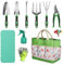 ORIENTOOLS Gartenwerkzeug Set,Geschenke für Frauen & Männer, Gartengerätset mit Tasche, 10-teiliges Set für Gartenarbeit, Geschenk für Gärtner