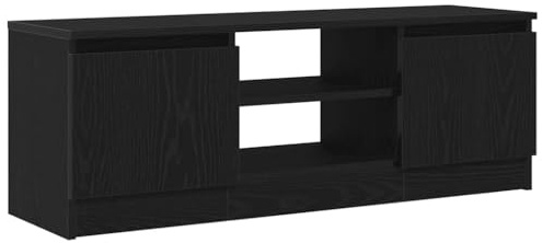 vidaXL TV-bänk svart ek 102x30x36 cm konstruerat trä