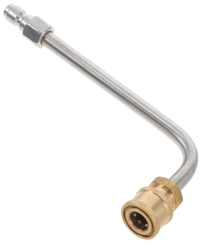 BAZEITFLOW Varilla De Extensión Para Hidrolavadora De Alta Presión Varilla Curva De Accesorio Para Limpieza De Automóviles Radiadores y Canaletas