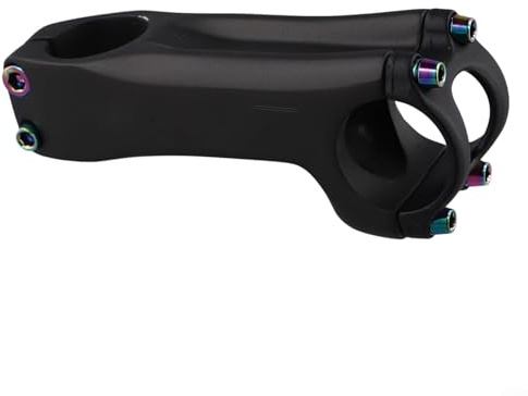 Honseadek Manubrio ultraleggero in fibra di carbonio per manubrio della bicicletta, 31,8 x 90 mm, angolo di -6/17 gradi, per bici da strada e mountain bike, con design ergonomico del manubrio (6 gradi