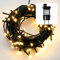 hellum Lichterkette außen 120 LED warmweiß, Lichterkette mit Timer, innen, für Weihnachtsbaum 11.9m beleuchtete Länge, Kabelfarbe grün <59 Lumen 577372
