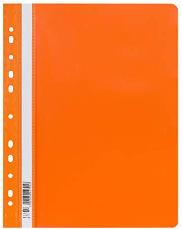 Elba Schnellhefter A4, aus Kunststoff, 11-fach gelocht, orange, 25 Stück